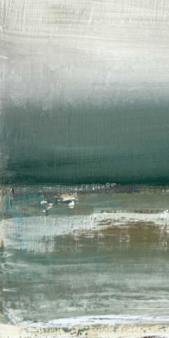 Shallows I White Modern Wood Framed Art Print with Double Matting by Gold, Caroline