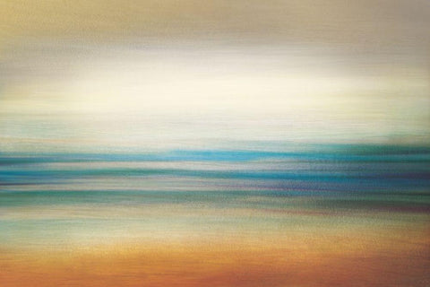 La Playa White Modern Wood Framed Art Print with Double Matting by Venter, Tandi