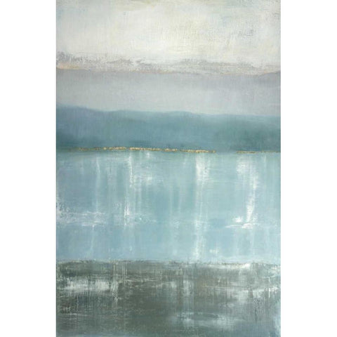 Twilight Blues Black Modern Wood Framed Art Print by Gold, Caroline