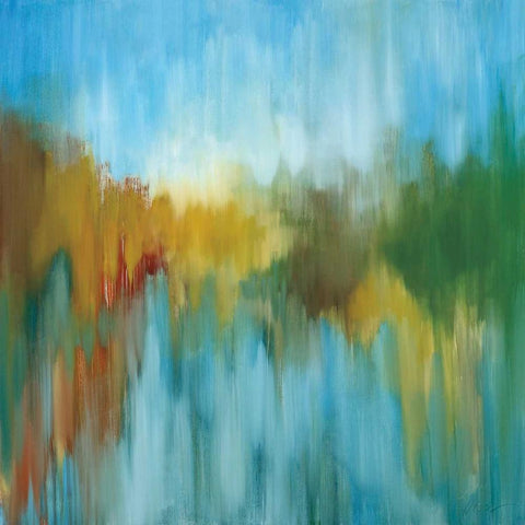 Shades of Summer Black Modern Wood Framed Art Print by Ellens, Jacqueline