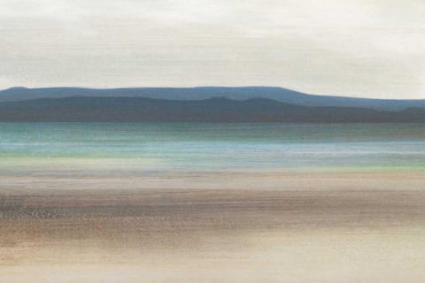 Peaceful Beach White Modern Wood Framed Art Print with Double Matting by Venter, Tandi