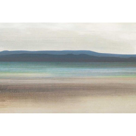 Peaceful Beach Black Modern Wood Framed Art Print with Double Matting by Venter, Tandi