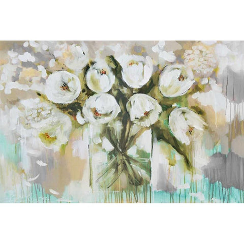 Pure Blanc Tulipa White Modern Wood Framed Art Print by Brooks, Amanda J.