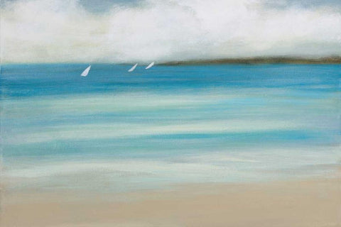 Catching the Breeze White Modern Wood Framed Art Print with Double Matting by Vindedzis, Rita