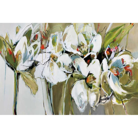 Spring Blooms Gold Ornate Wood Framed Art Print with Double Matting by Maritz, Angela