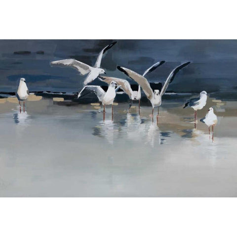 Serenity Gold Ornate Wood Framed Art Print with Double Matting by Maritz, Angela