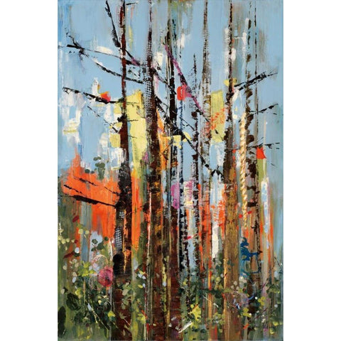 Eclectic Forest Black Modern Wood Framed Art Print with Double Matting by Meyers, Rebecca