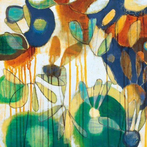 Tropical Burst II Black Modern Wood Framed Art Print by Weber, Jennifer