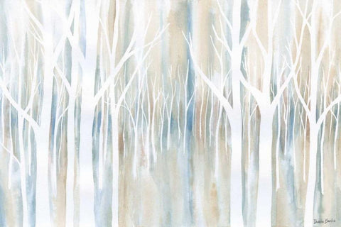 Mystical Woods White Modern Wood Framed Art Print with Double Matting by Banks, Debbie