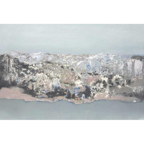 Terrain White Modern Wood Framed Art Print by Gold, Caroline