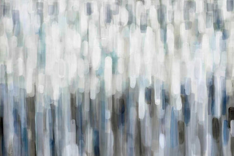 Silver Rain White Modern Wood Framed Art Print with Double Matting by Parker, Karen Lorena