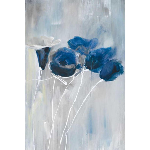 Floral Chic Black Modern Wood Framed Art Print by Parker, Karen Lorena
