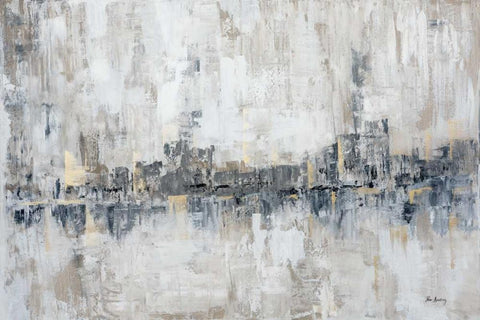 Winter Melt White Modern Wood Framed Art Print with Double Matting by Armstrong, Parm