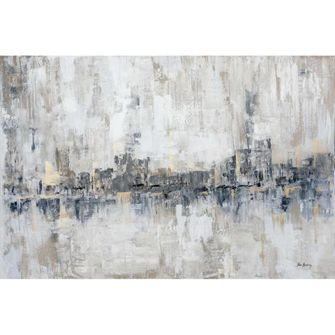 Winter Melt Black Modern Wood Framed Art Print with Double Matting by Armstrong, Parm