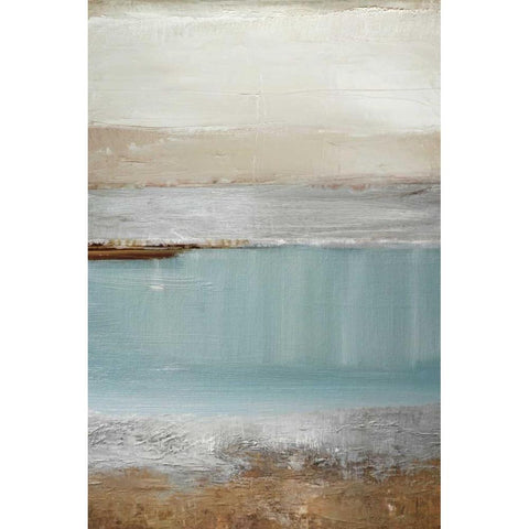 Echo Beach White Modern Wood Framed Art Print by Gold, Caroline