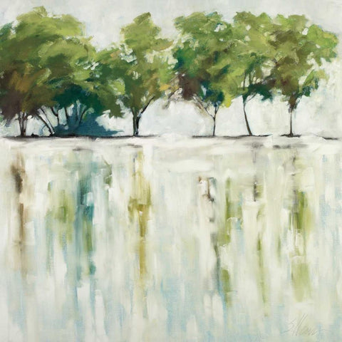 Reflections White Modern Wood Framed Art Print by Ellens, Jacqueline