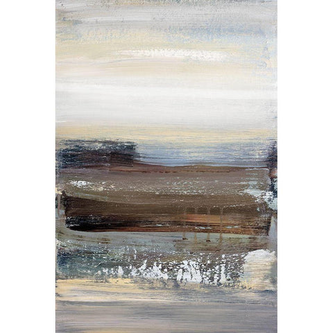 Hint Of Blue Black Modern Wood Framed Art Print with Double Matting by Snow, Aerial