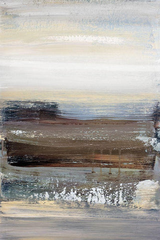 Hint Of Blue Black Ornate Wood Framed Art Print with Double Matting by Snow, Aerial