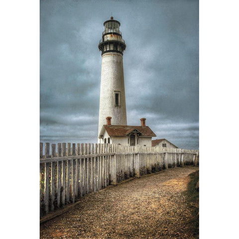Pigeon Point Lighthouse-CA Black Modern Wood Framed Art Print with Double Matting by Cahill, Michael