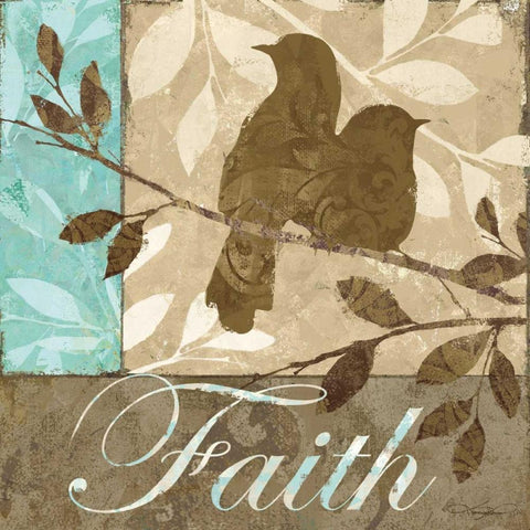 Faith Black Modern Wood Framed Art Print with Double Matting by Mallett, Keith