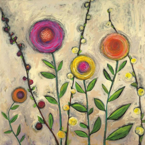 Spring Fling I Black Modern Wood Framed Art Print by Eider, Georgia