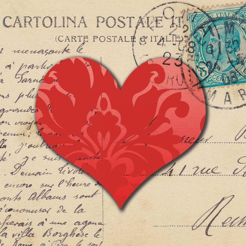 Le CÅ“ur dAmour III White Modern Wood Framed Art Print by Berg, Sabine