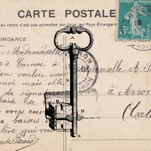 Key To My Heart I Black Modern Wood Framed Art Print with Double Matting by Berg, Sabine