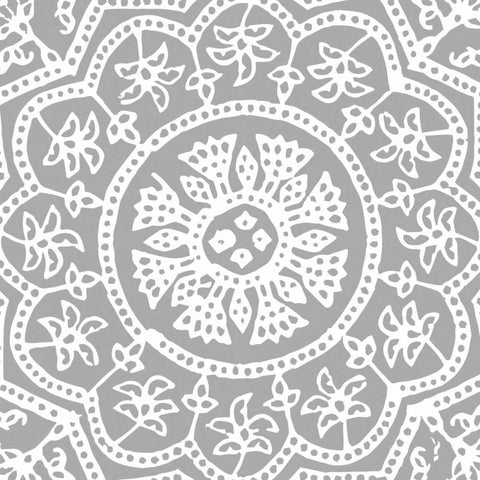 Woodblock Pattern I White Modern Wood Framed Art Print by Berg, Sabine