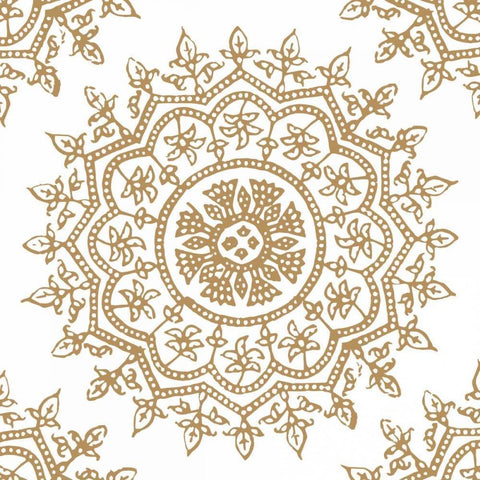 Woodblock Pattern IV White Modern Wood Framed Art Print by Berg, Sabine
