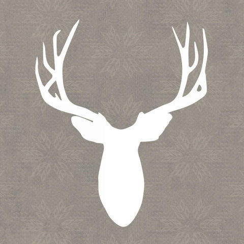 Buck II White Modern Wood Framed Art Print by Berg, Sabine