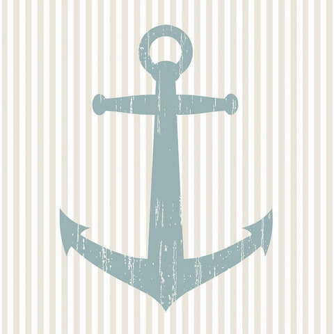 Anchor White Modern Wood Framed Art Print by Berg, Sabine