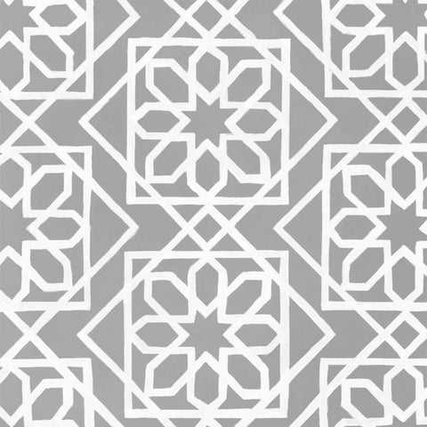 Latticework Tile III White Modern Wood Framed Art Print by Smith, Hope