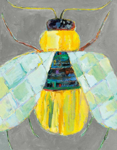 Whats Bugging You? I White Modern Wood Framed Art Print with Double Matting by Swider, Staci