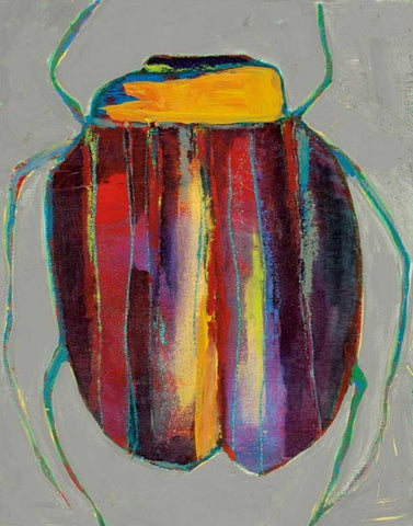 Whats Bugging You? IV White Modern Wood Framed Art Print with Double Matting by Swider, Staci