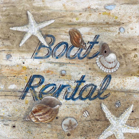 Boat Rental Gold Ornate Wood Framed Art Print with Double Matting by Fisk, Arnie