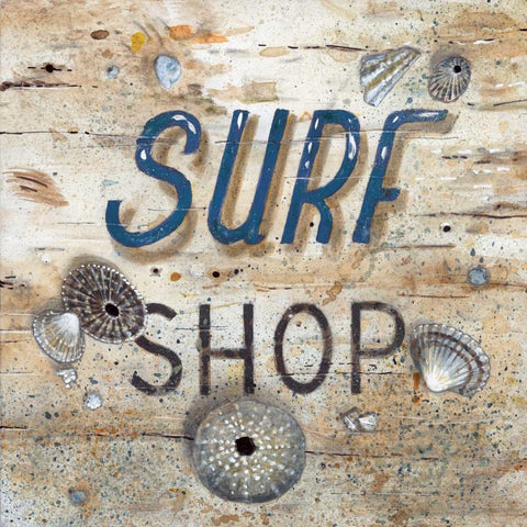 Surf Shop Black Modern Wood Framed Art Print by Fisk, Arnie