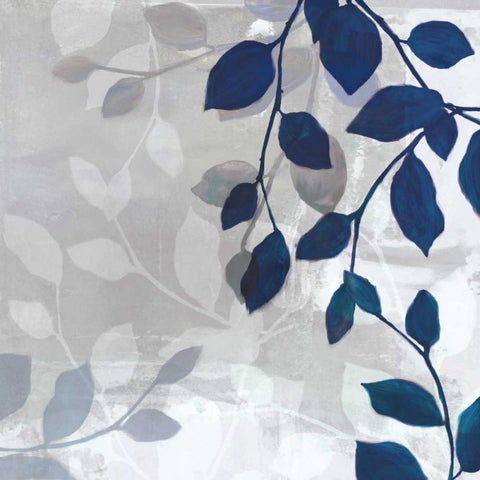 Leaves in the Mist I Black Modern Wood Framed Art Print with Double Matting by Venter, Tandi
