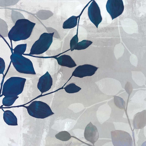Leaves in the Mist II White Modern Wood Framed Art Print with Double Matting by Venter, Tandi