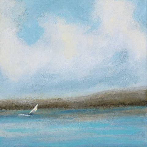 Sailing Day II Black Modern Wood Framed Art Print by Vindedzis, Rita