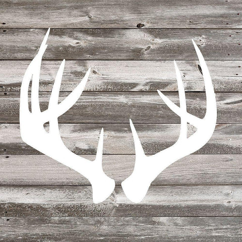 Antler Art II White Modern Wood Framed Art Print by Venter, Tandi