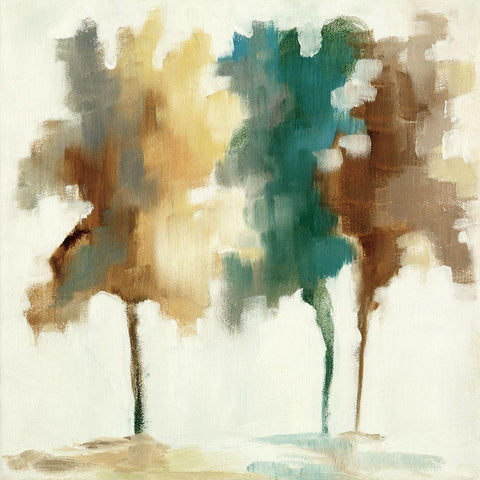 Trees I Black Modern Wood Framed Art Print by Ellens, Jacqueline
