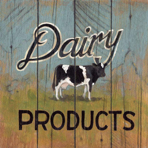 Dairy Products White Modern Wood Framed Art Print by Fisk, Arnie