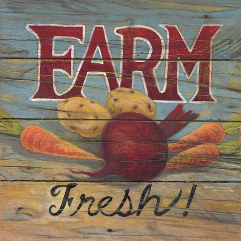 Farm Fresh I White Modern Wood Framed Art Print by Fisk, Arnie