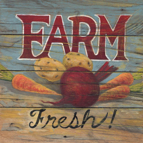 Farm Fresh I Gold Ornate Wood Framed Art Print with Double Matting by Fisk, Arnie