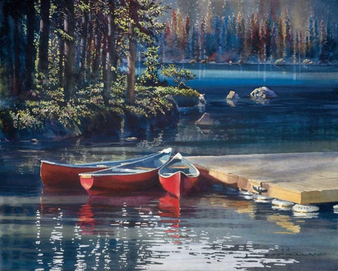 Threes Company White Modern Wood Framed Art Print with Double Matting by Holland, Kiff