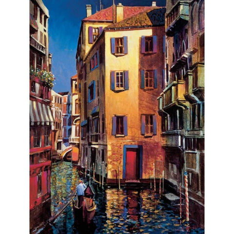 Venetian Light White Modern Wood Framed Art Print by OToole, Michael