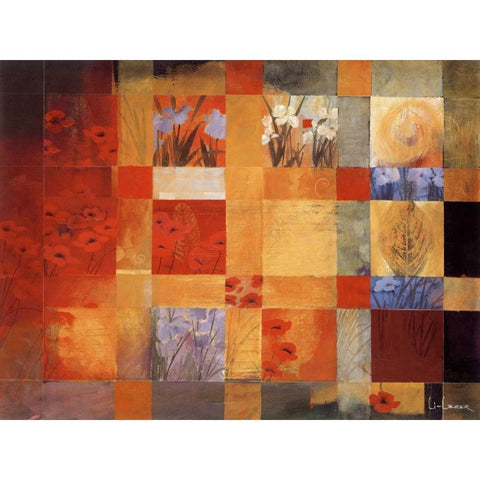 42 Views of My Garden Gold Ornate Wood Framed Art Print with Double Matting by Li-Leger, Don