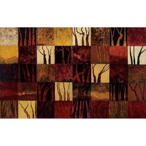 Dark Trees Black Modern Wood Framed Art Print by Altschuler, Gail