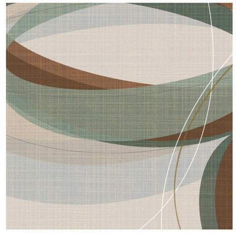 Mint Ripple White Modern Wood Framed Art Print with Double Matting by Ahava