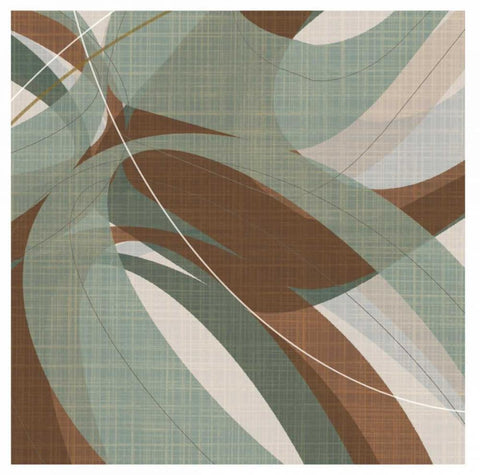 Mint Ripple Black Ornate Wood Framed Art Print with Double Matting by Ahava